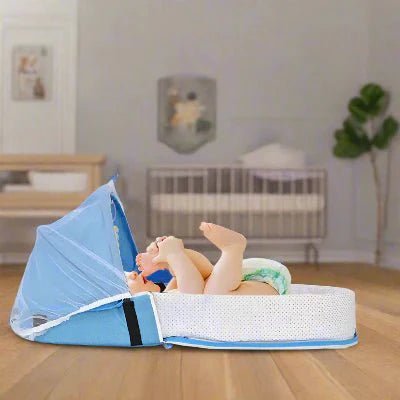 Berceau de Voyage - BabyNest™ - Bleu - Bébé Aventure
