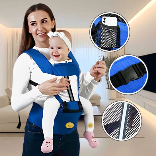 porte bebe physiologique ergobaby bleu avant