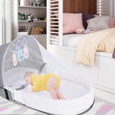 Berceau de Voyage - BabyNest™ - Gris - Bébé Aventure
