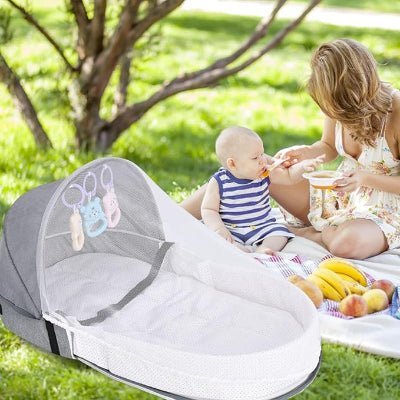 Berceau de Voyage - BabyNest™ - Gris - Bébé Aventure
