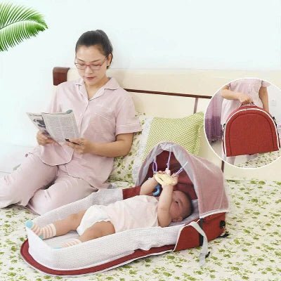 Berceau de Voyage - BabyNest™ - Rouge - Bébé Aventure