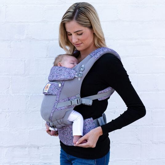 Porte Bébé - BreathBabyBag™ - Mauve Lavande - Bébé Aventure